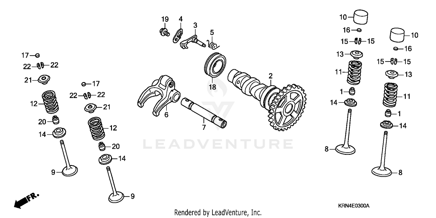 CAMSHAFT + VALVE