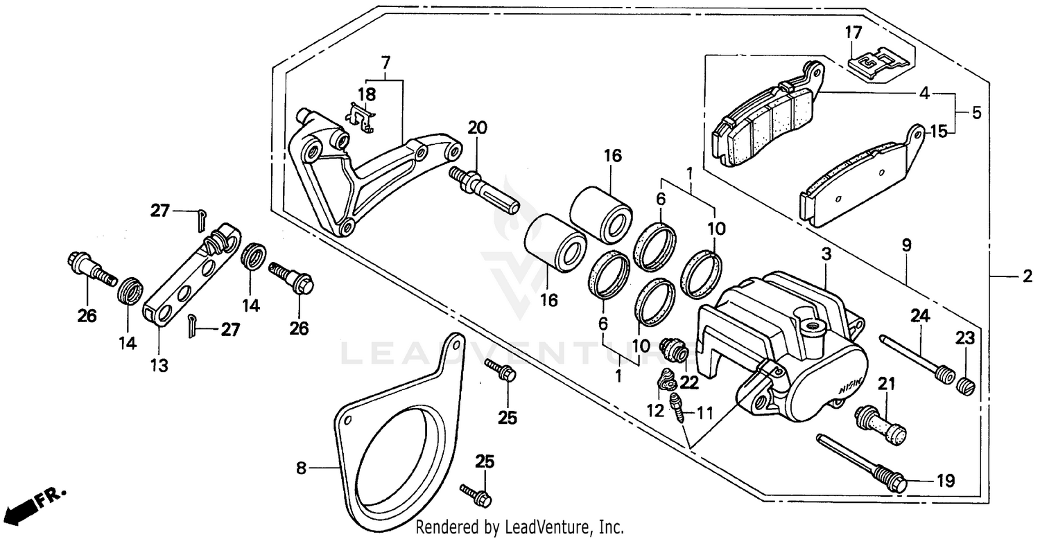 REAR BRAKE CALIPER