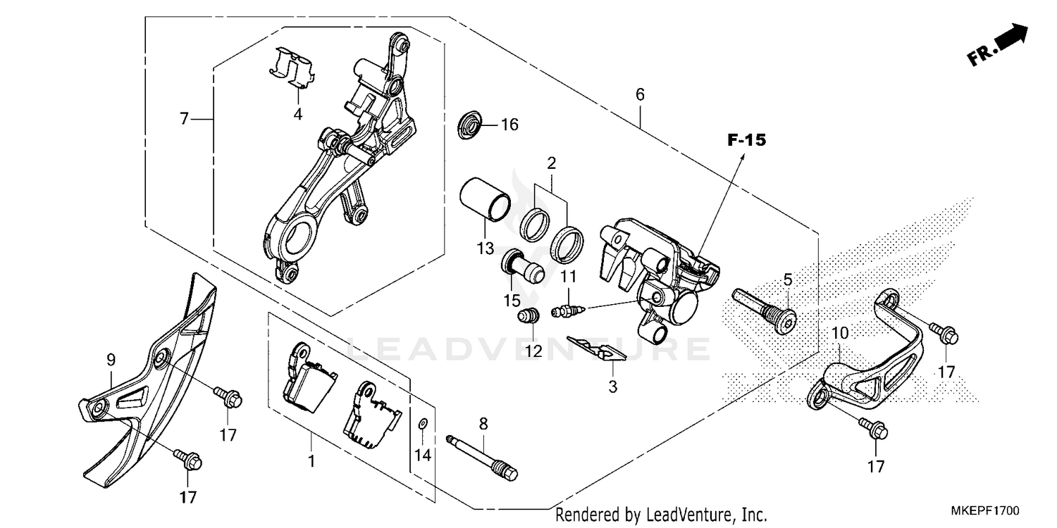 REAR BRAKE CALIPER