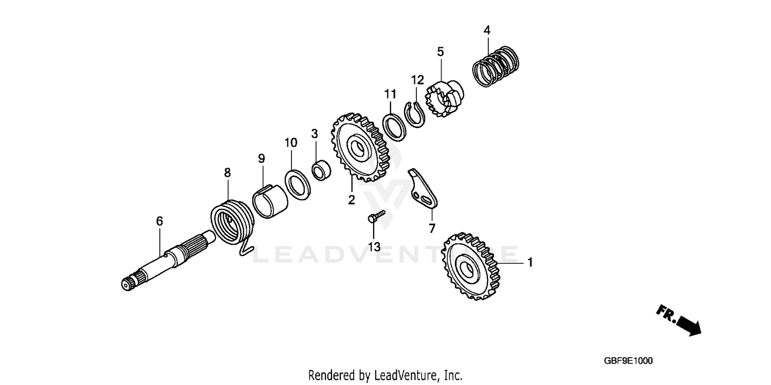 KICK STARTER SPINDLE