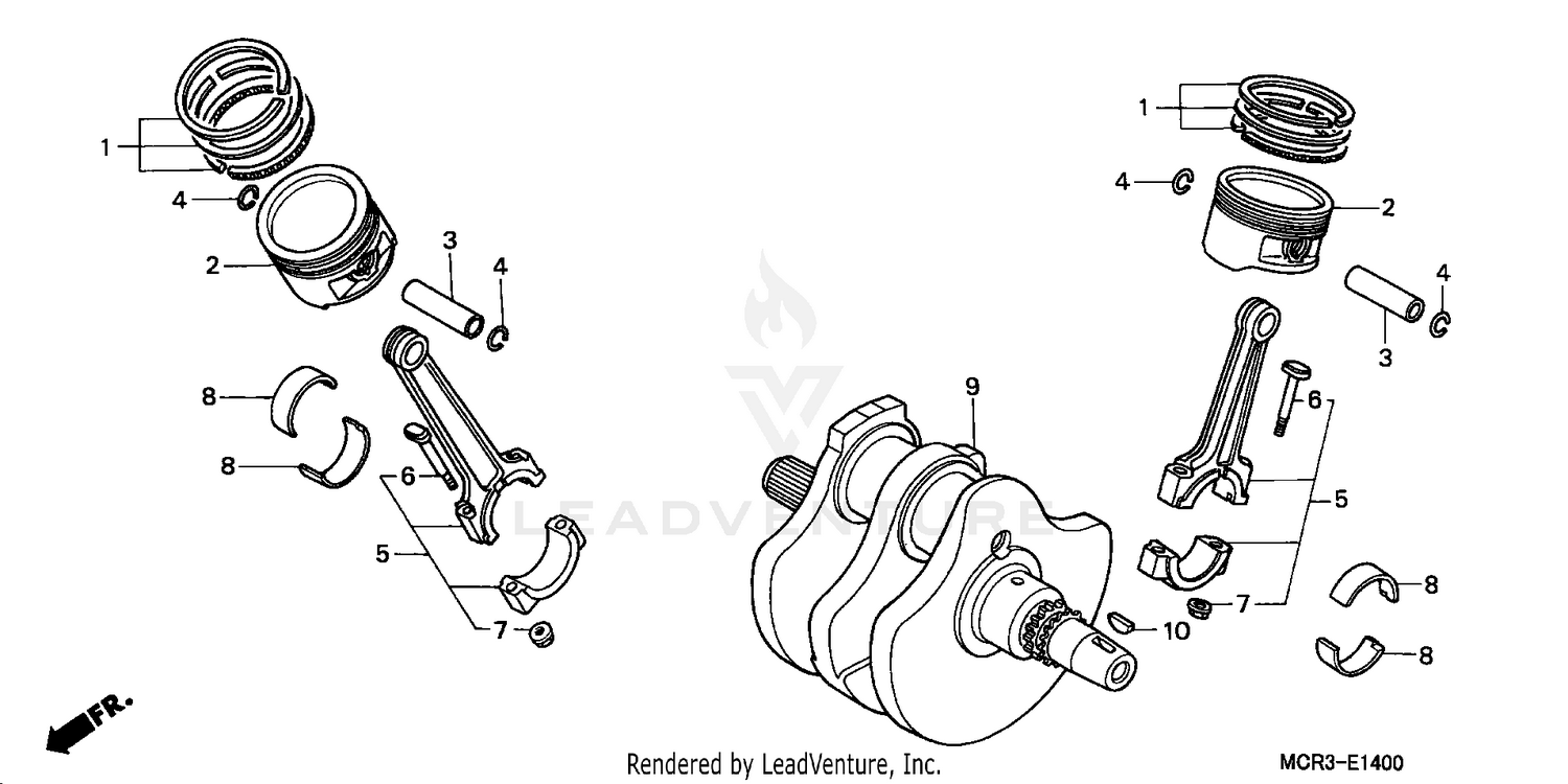 CRANKSHAFT + PISTON