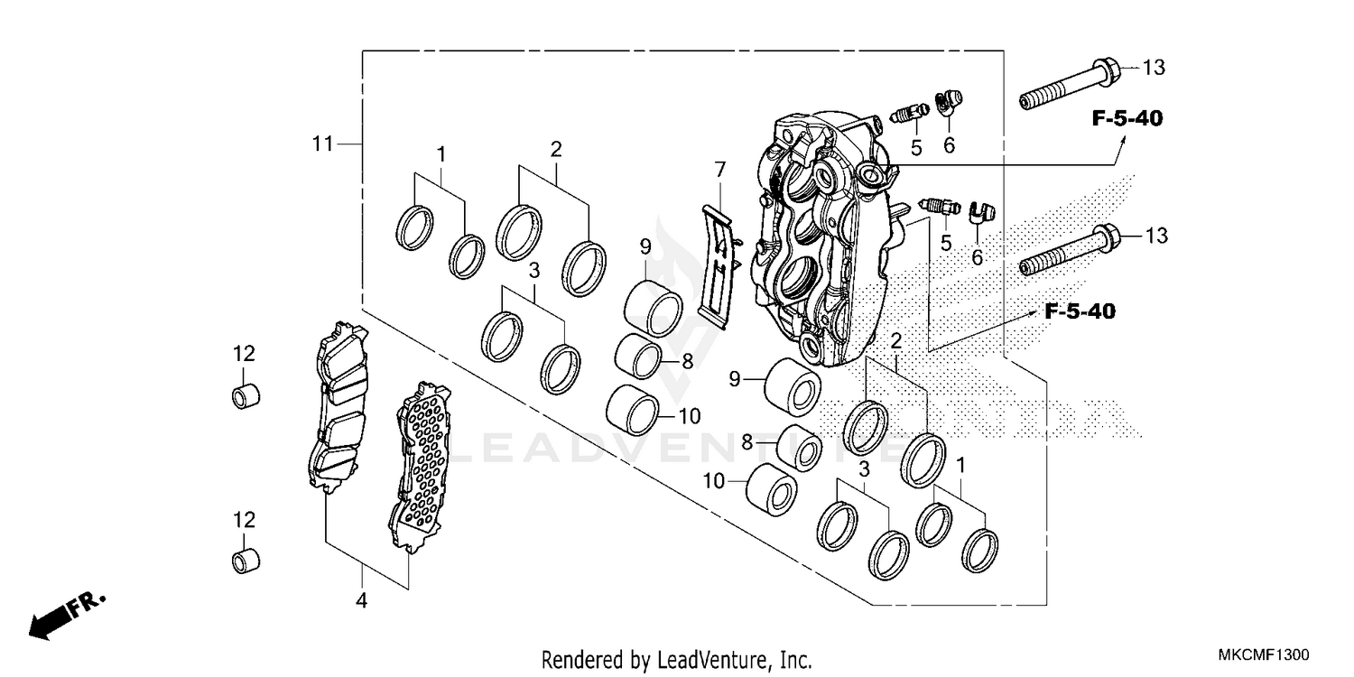LEFT FRONT BRAKE CALIPER