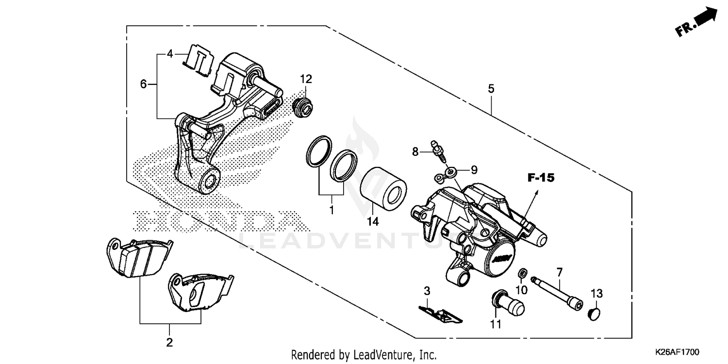 REAR BRAKE CALIPER