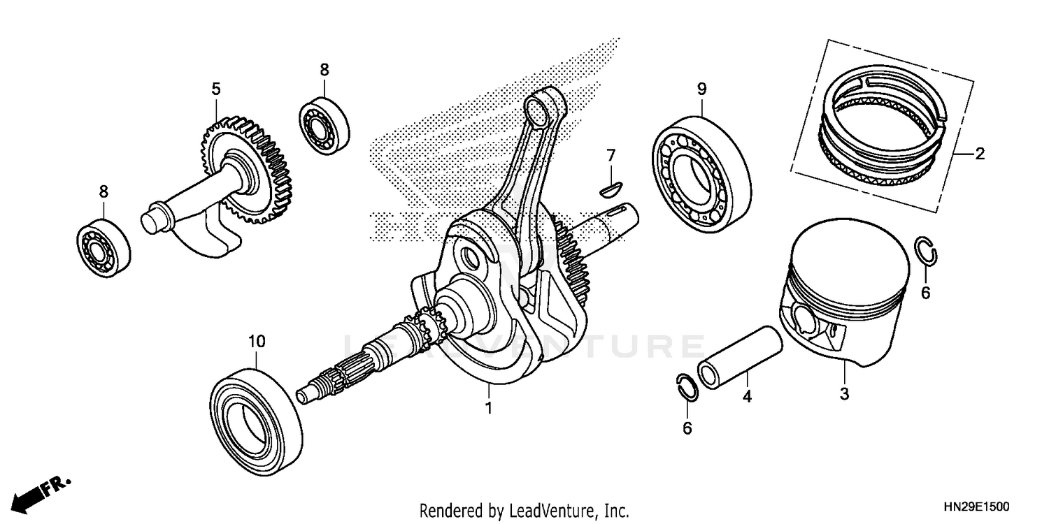 CRANKSHAFT + PISTON