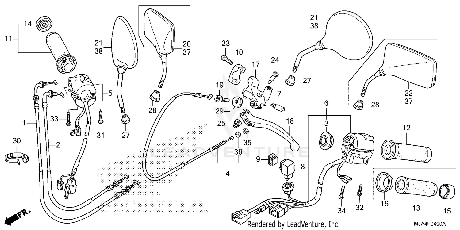 HANDLE LEVER@SWITCH@CABLE