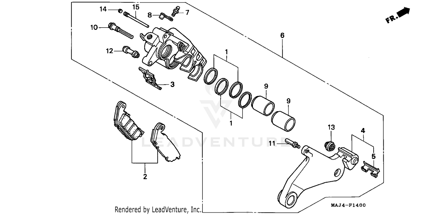 REAR BRAKE CALIPER