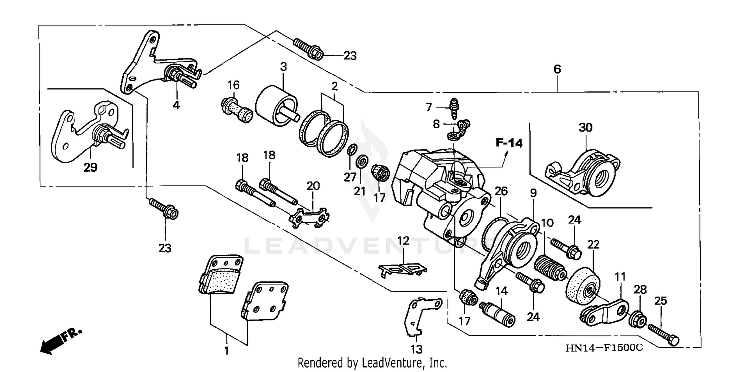 REAR BRAKE CALIPER