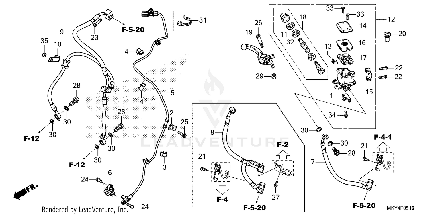 FRONT BRAKE MASTER       CYLINDER