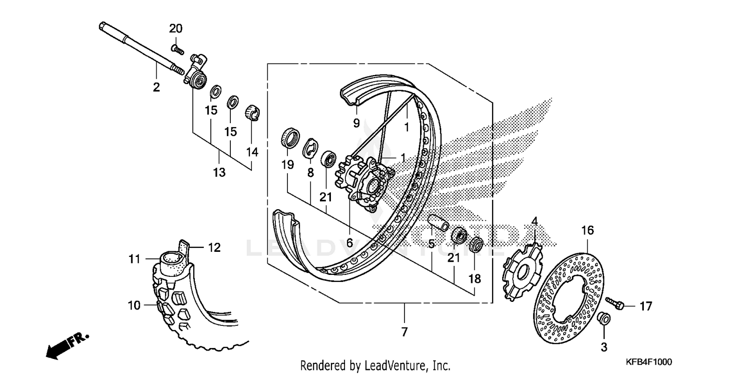 FRONT WHEEL (CRF230L)