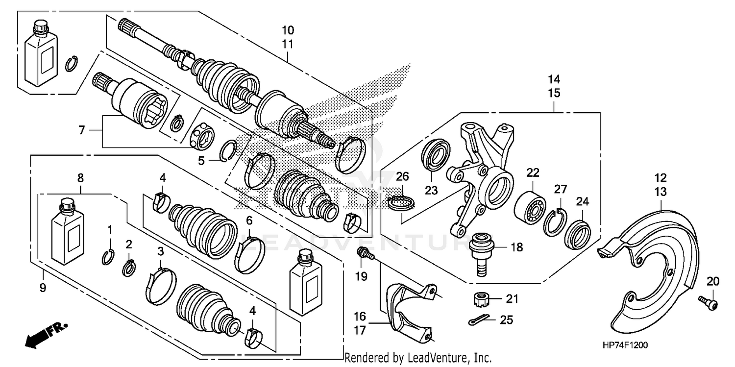 FRONT KNUCKLE@DRIVESHAFT