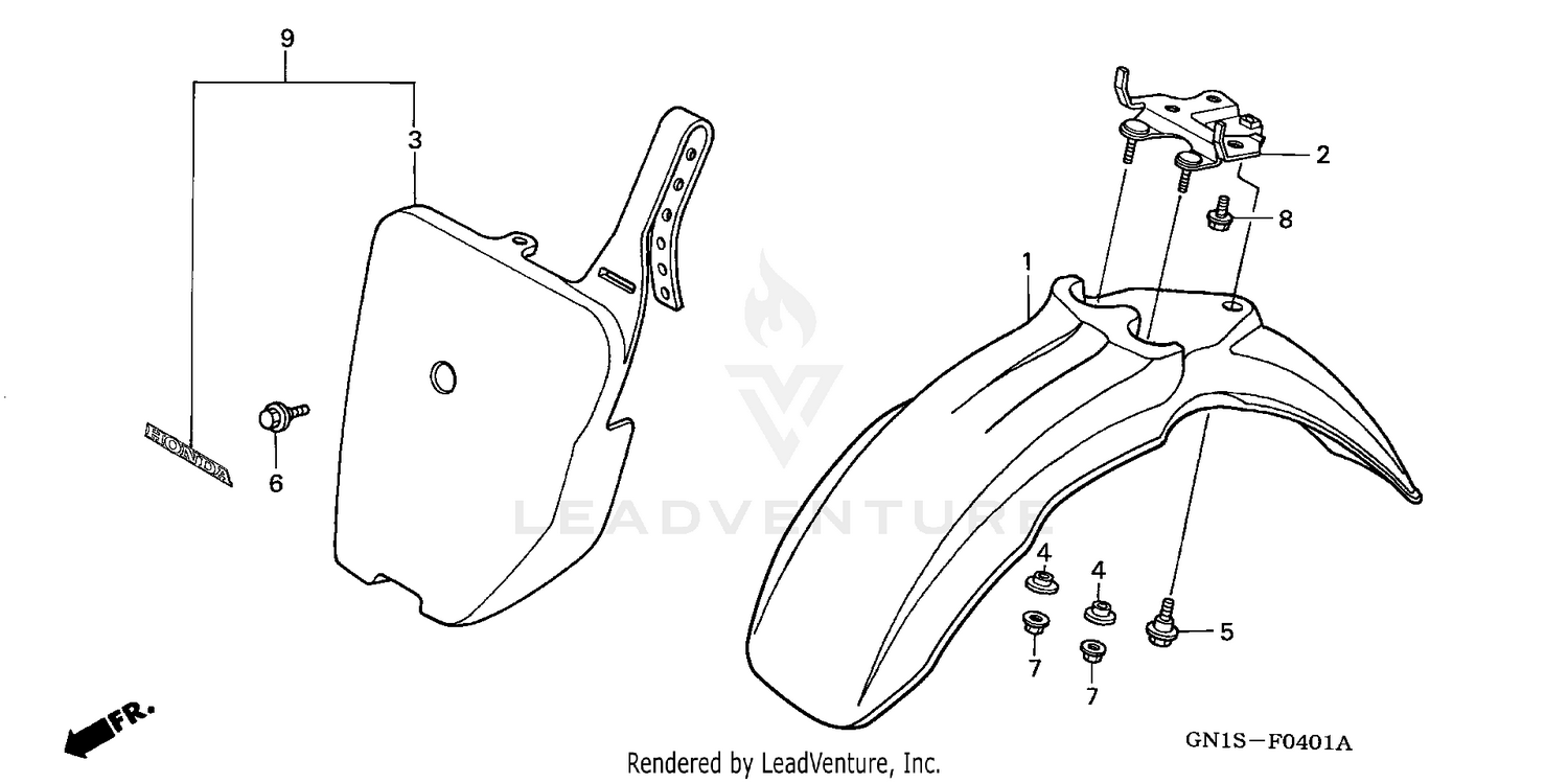 FRONT FENDER 01-02