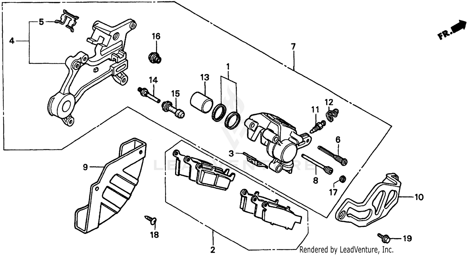 REAR BRAKE CALIPER