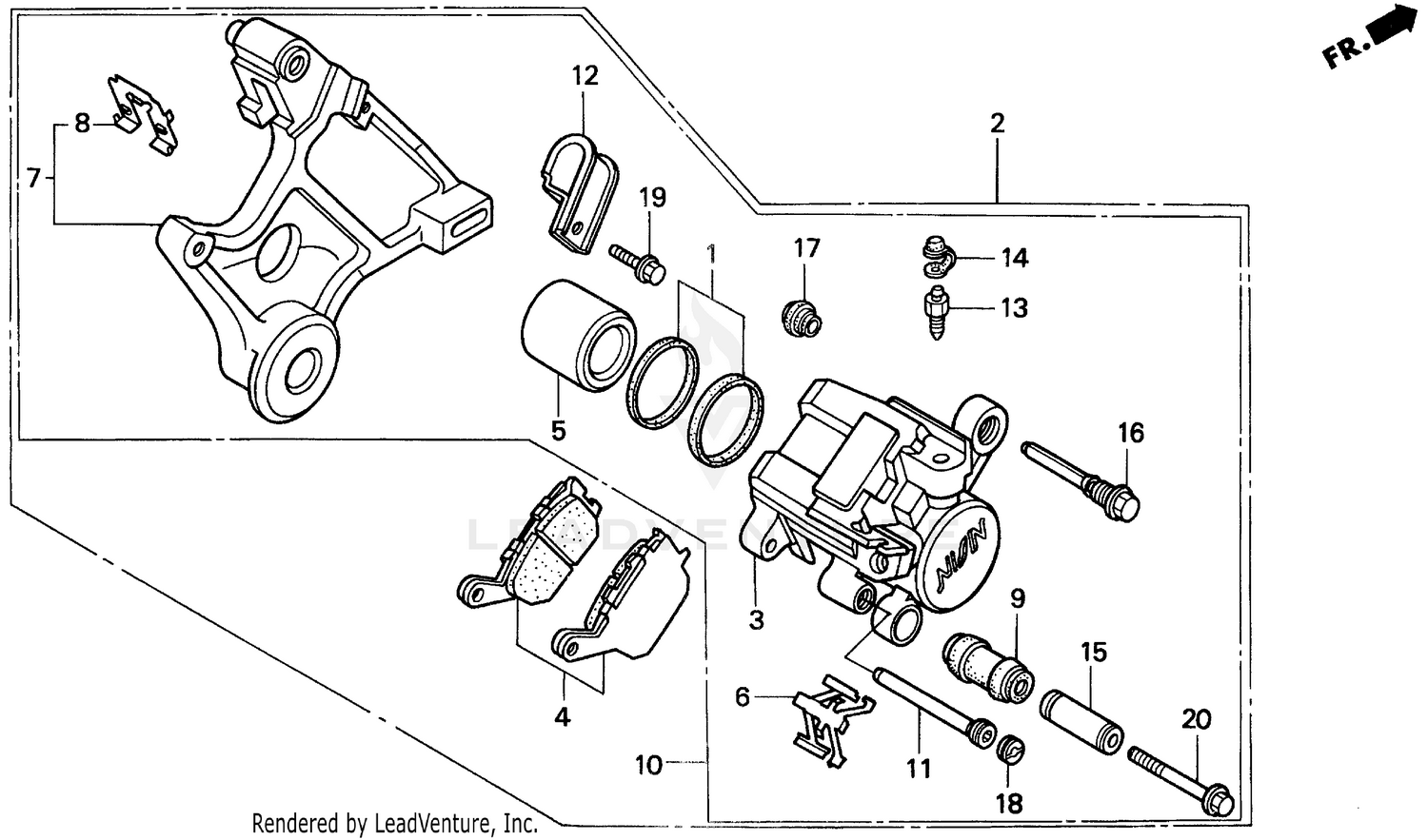 REAR BRAKE CALIPER