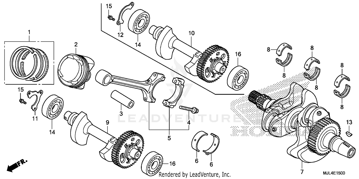 CRANKSHAFT + PISTON