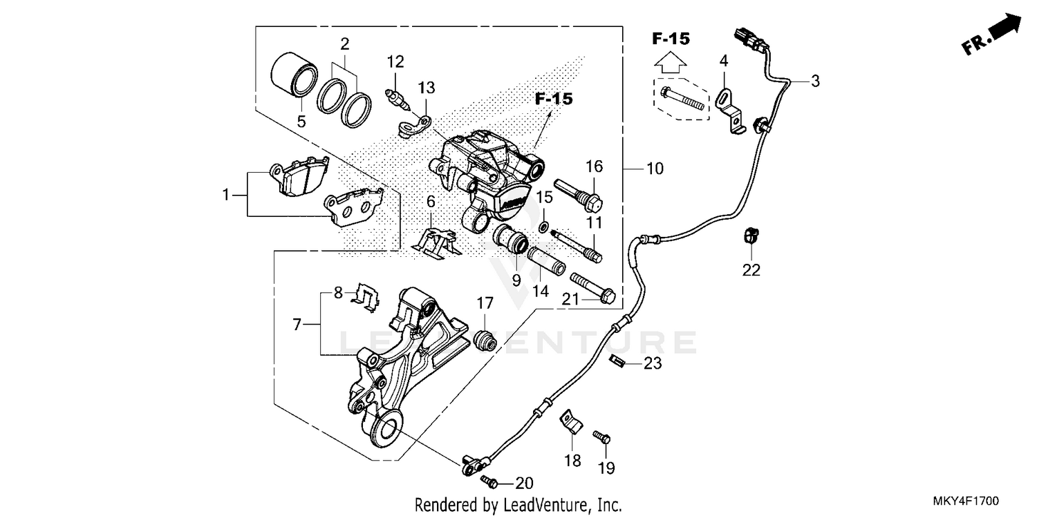 REAR BRAKE CALIPER