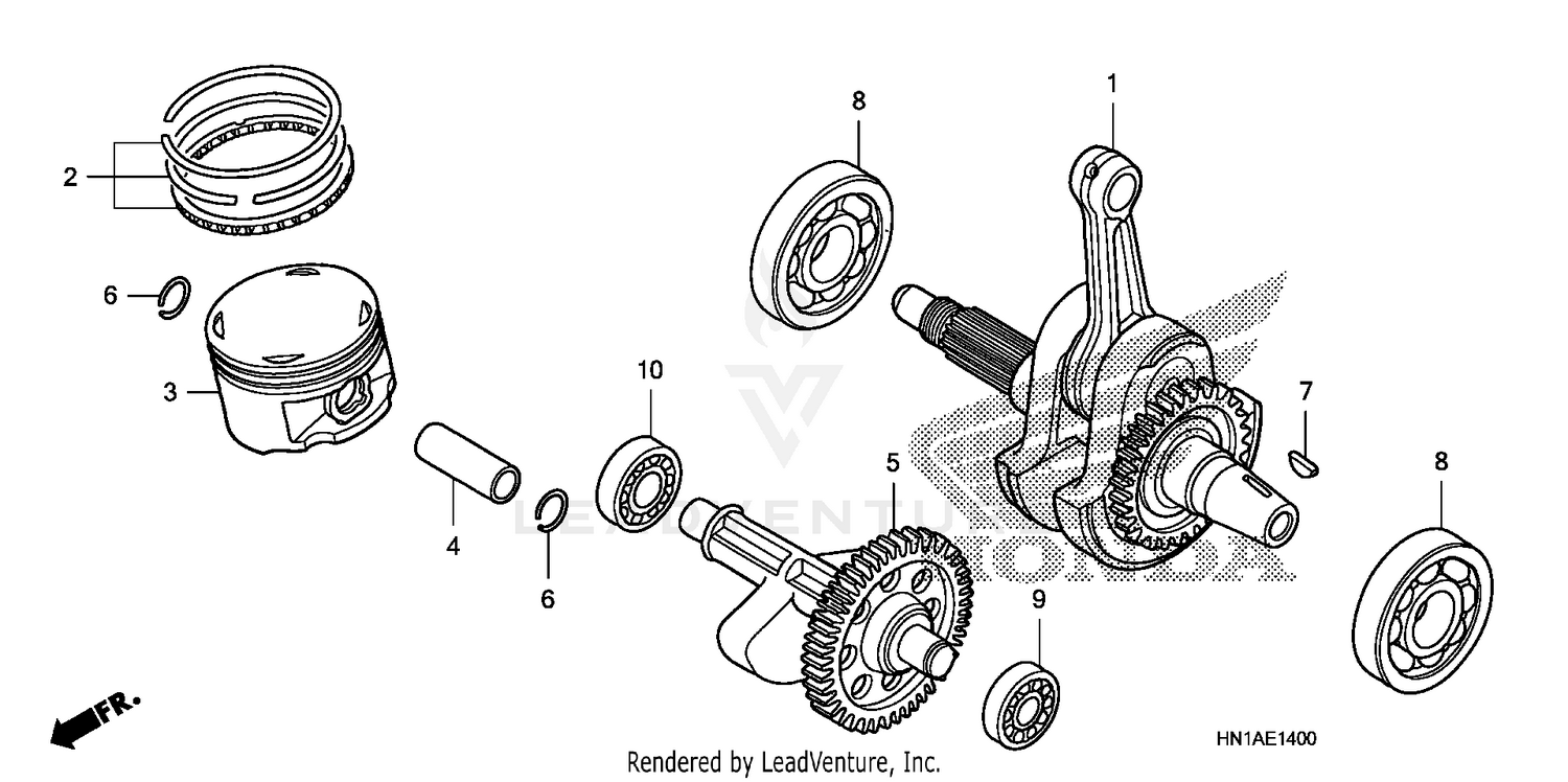 CRANKSHAFT + PISTON