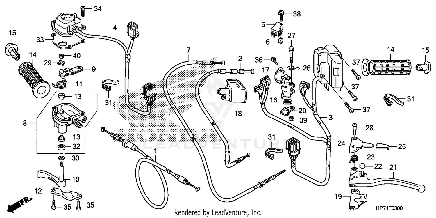 HANDLE LEVER@SWITCH@CABLE