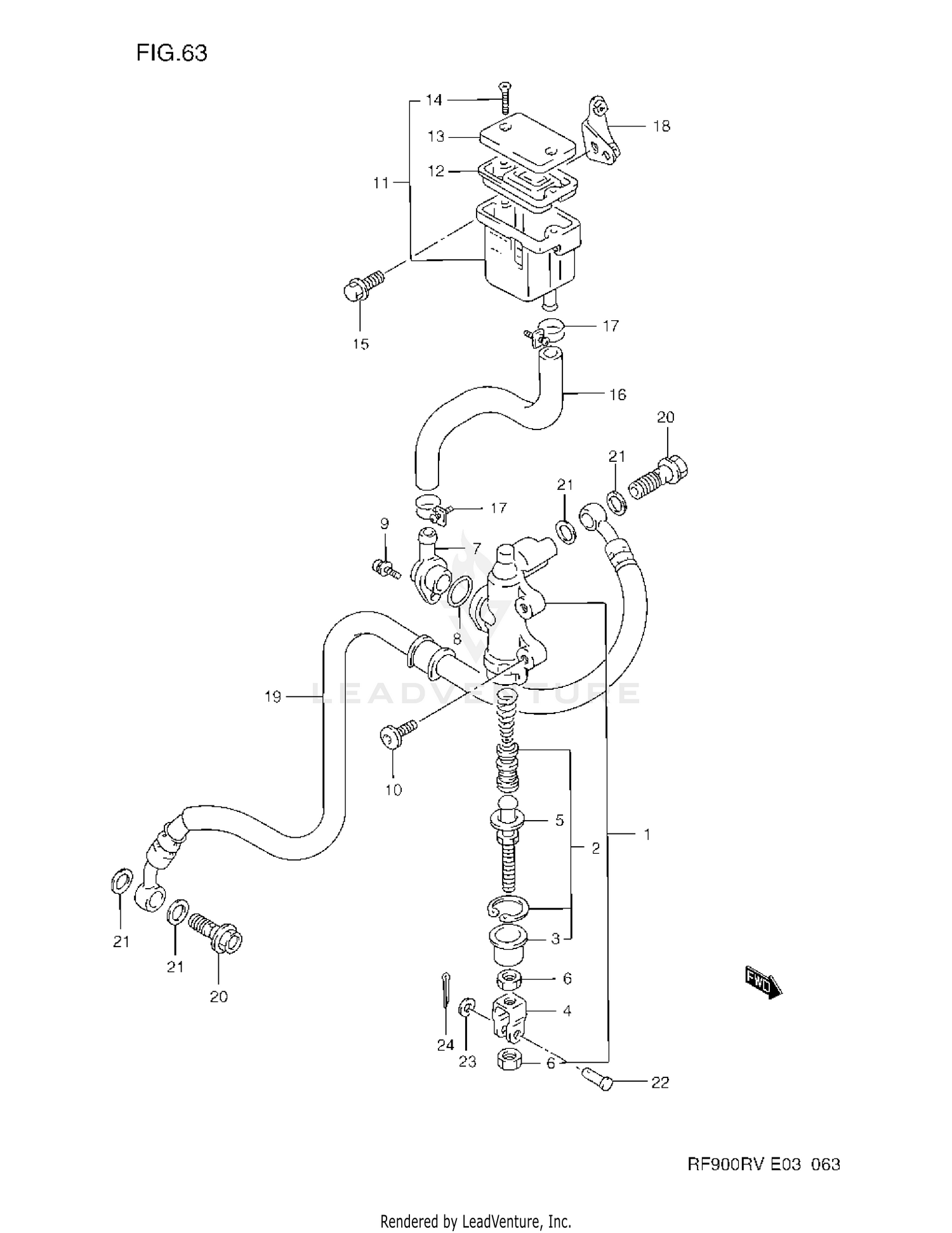 FRONT BRAKE MASTER       CYLINDER