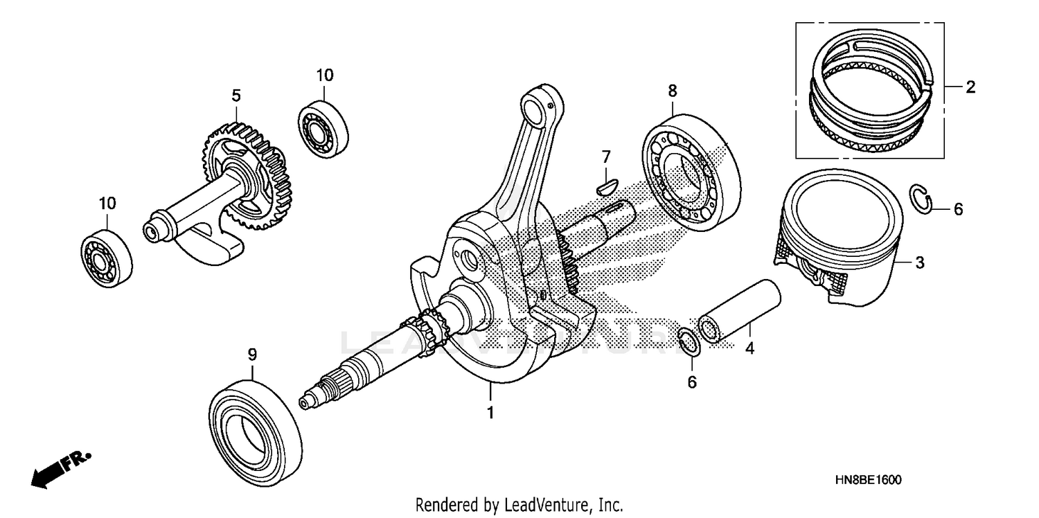 CRANKSHAFT + PISTON