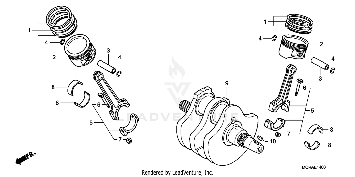 CRANKSHAFT + PISTON
