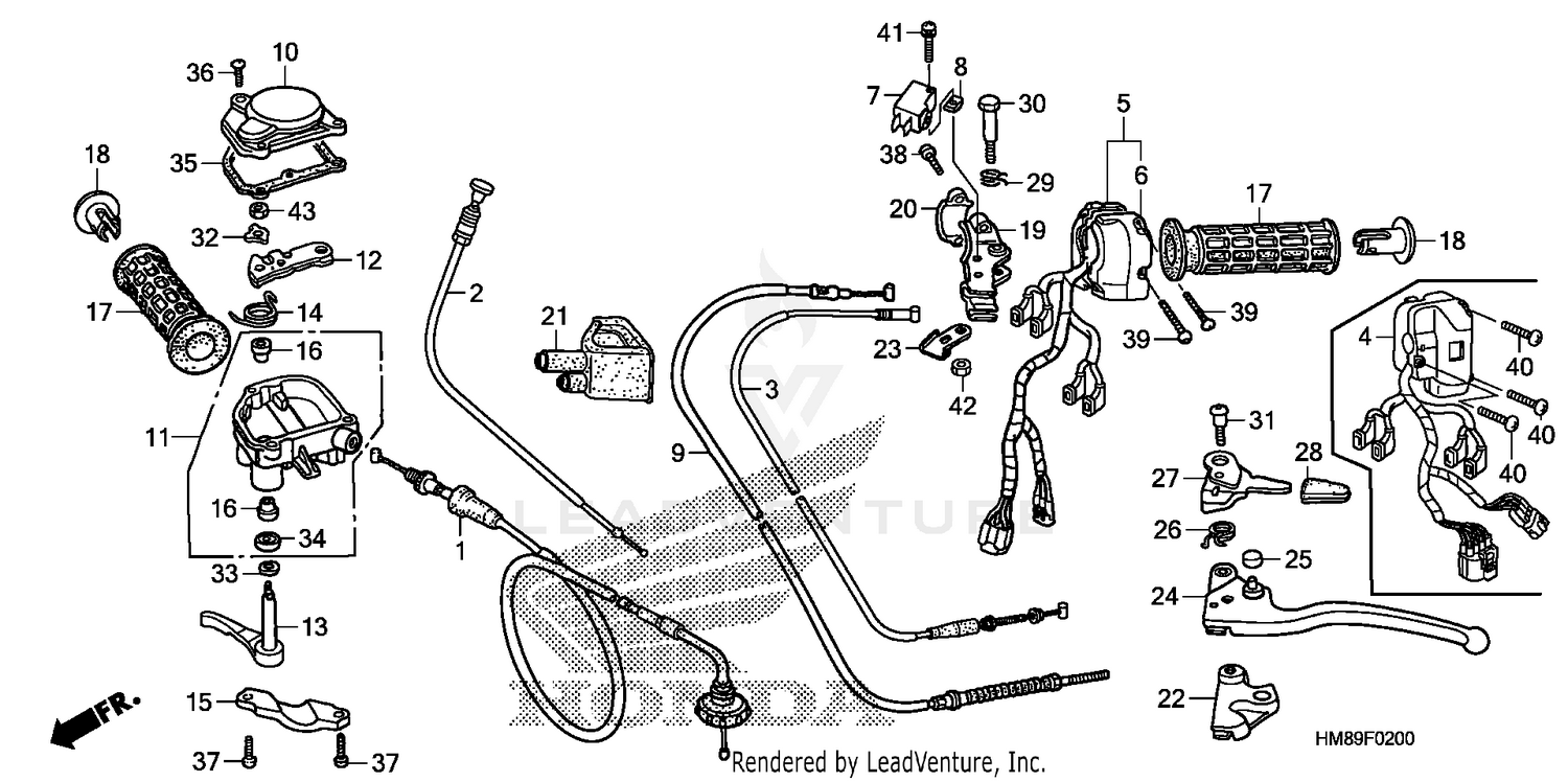 HANDLE LEVER + SWITCH + CABLE