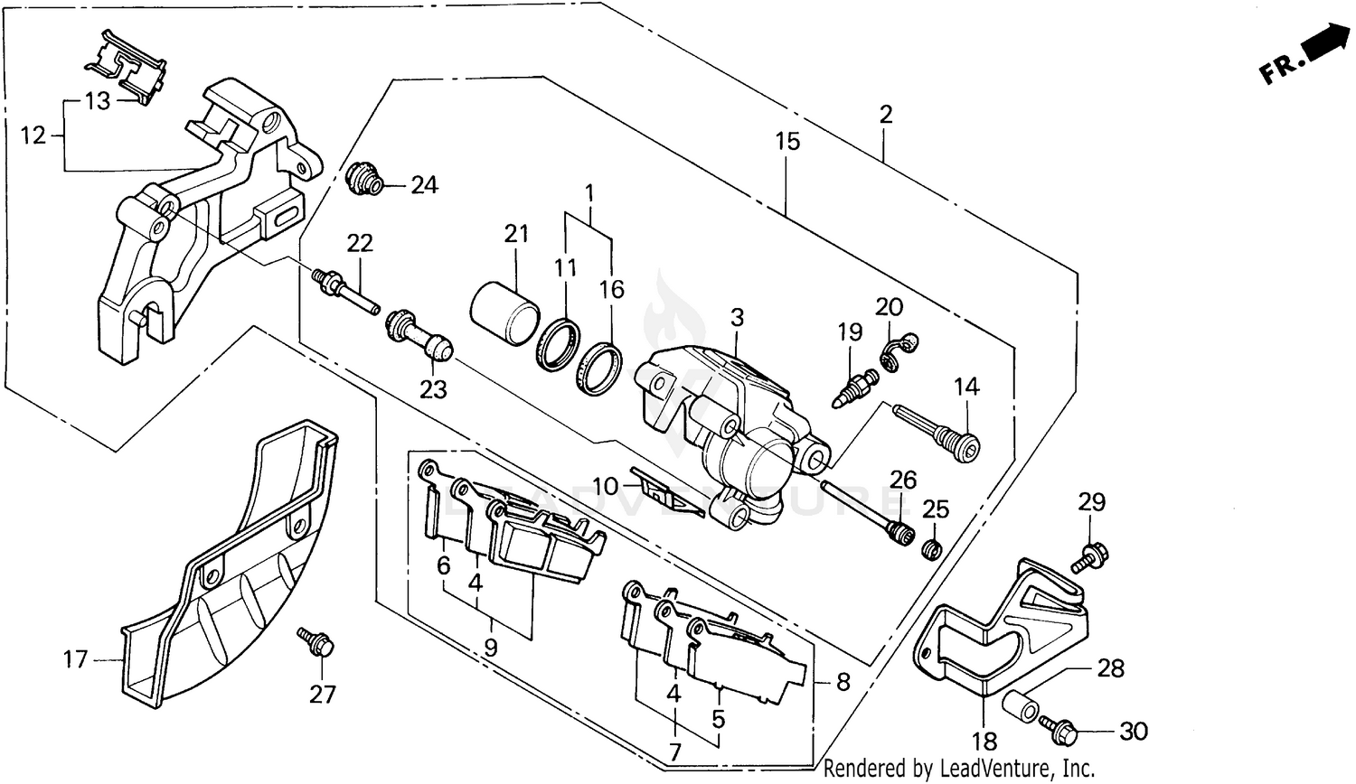REAR BRAKE CALIPER