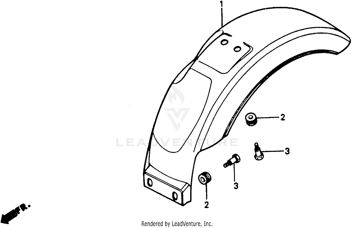 REAR FENDER 86-87