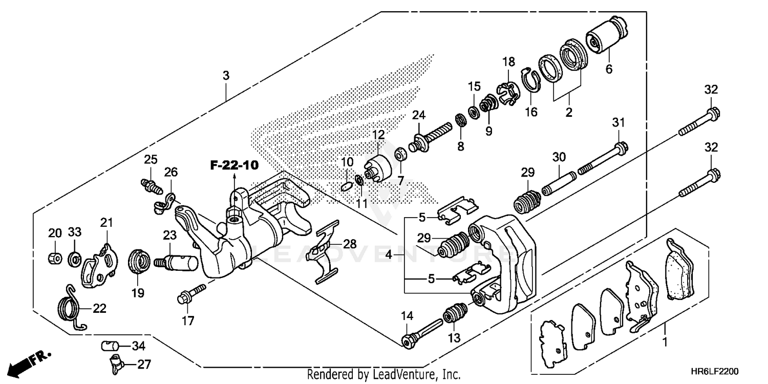 REAR BRAKE CALIPER
