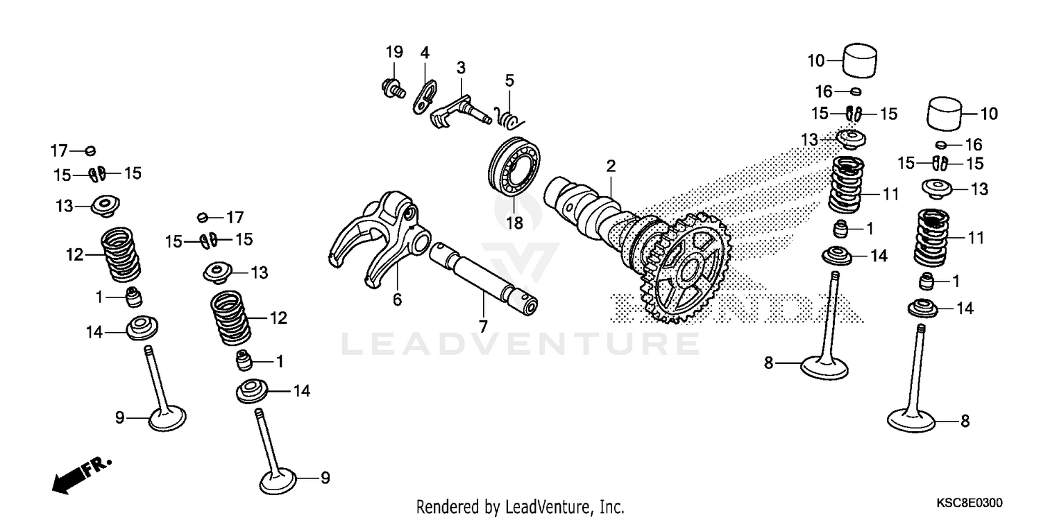 CAMSHAFT + VALVE