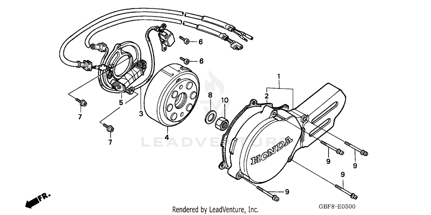 LEFT CRANKCASE COVER ('03-'04)