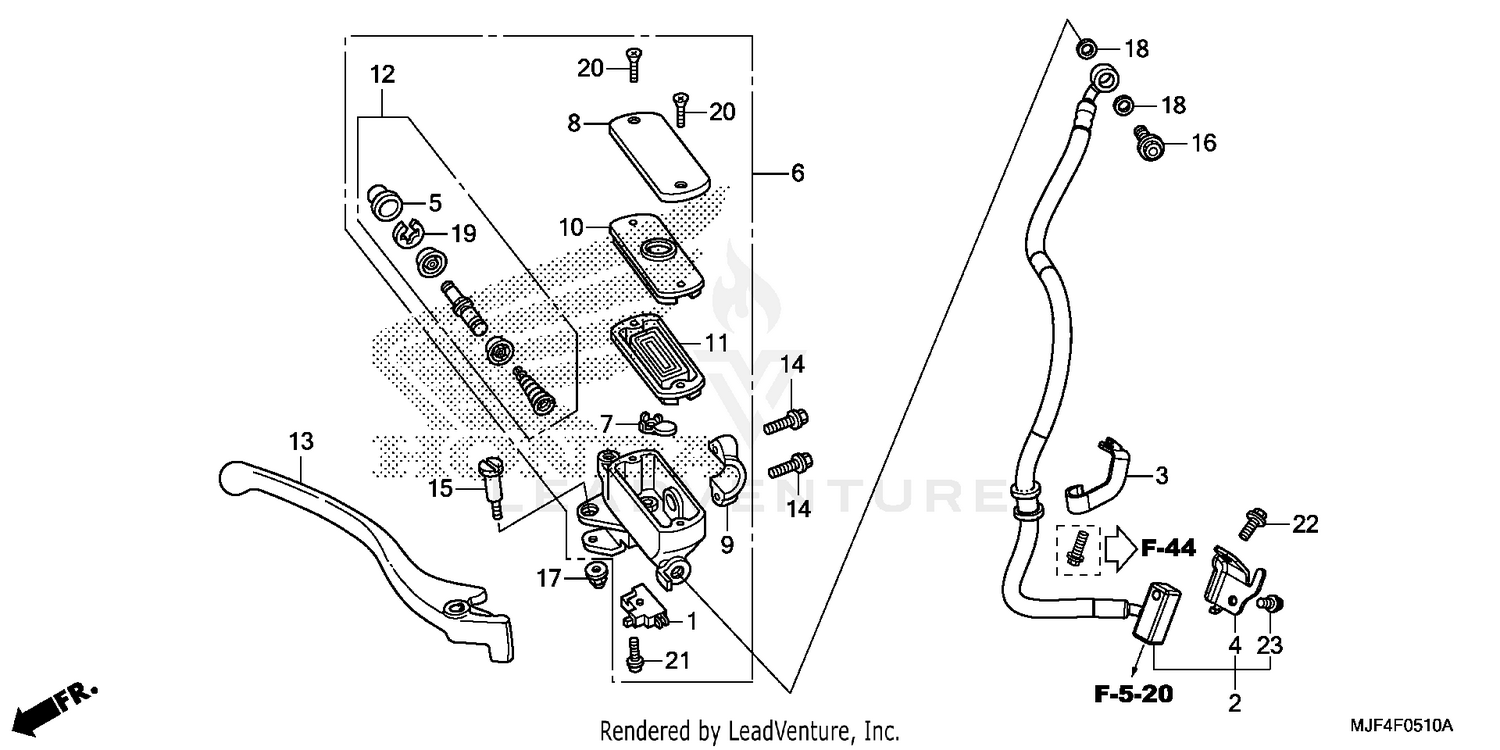 FRONT BRAKE MASTER CYLINDER (CTX700ND/NA)