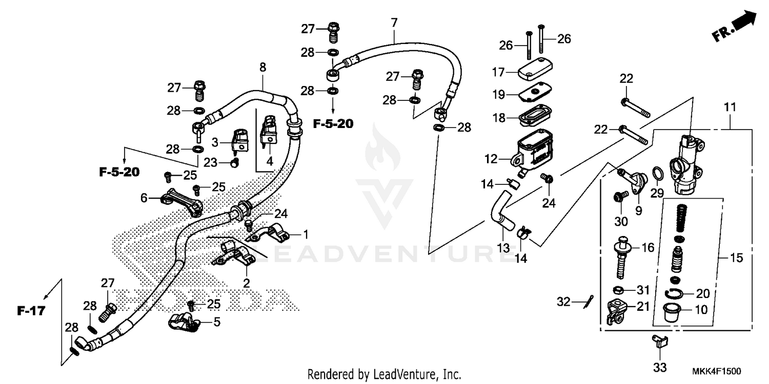 REAR BRAKE MASTER        CYLINDER