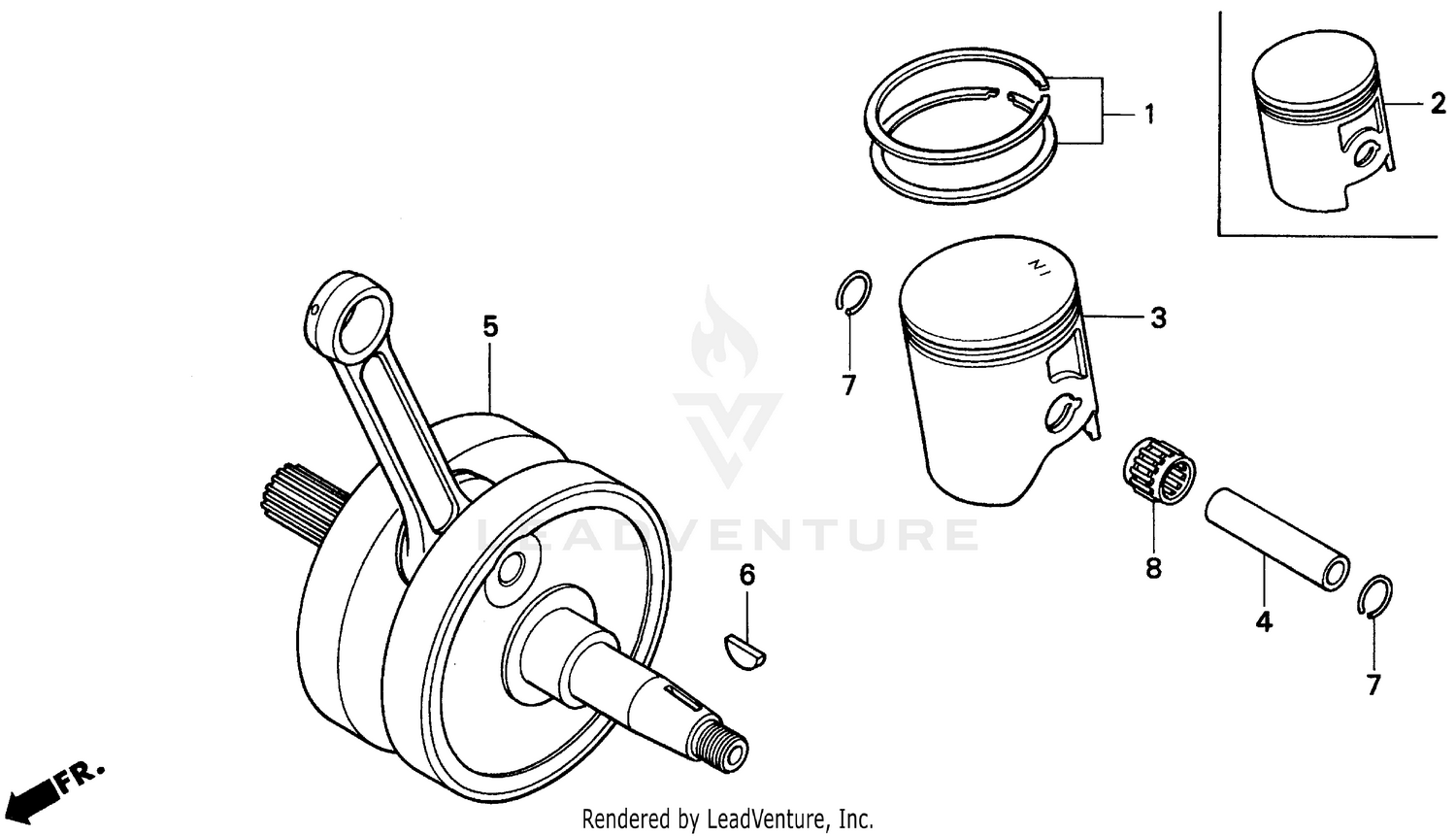 KICK STARTER SPINDLE