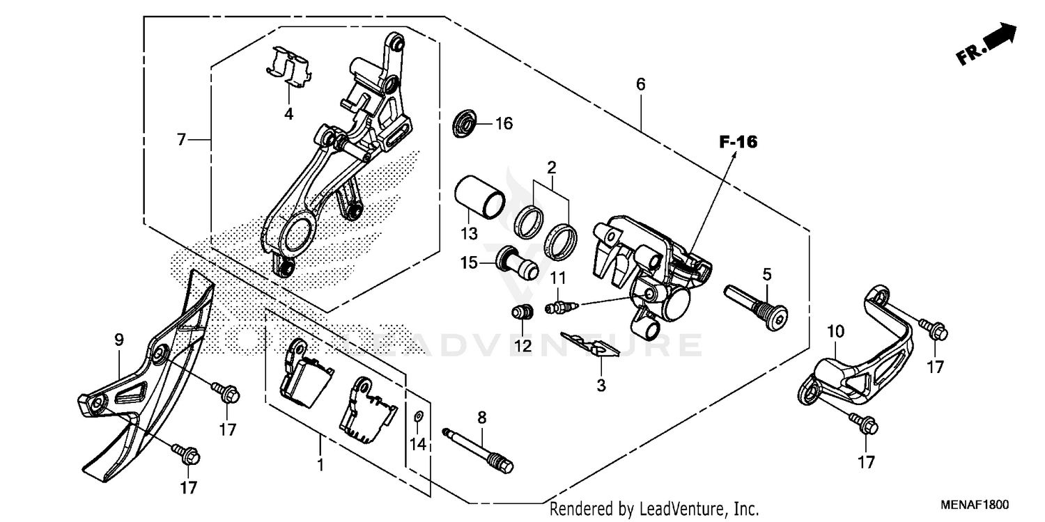 REAR BRAKE CALIPER
