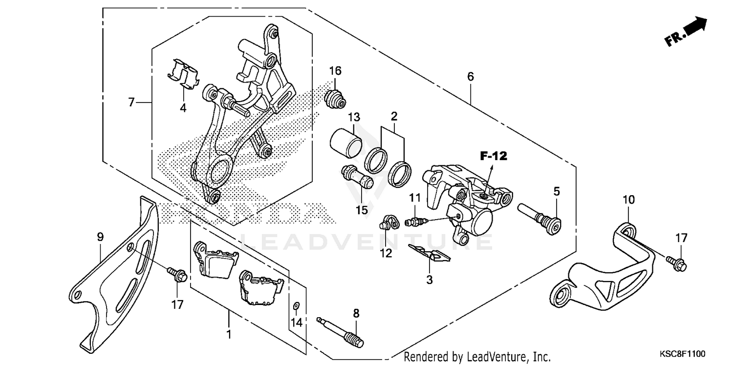 REAR BRAKE CALIPER