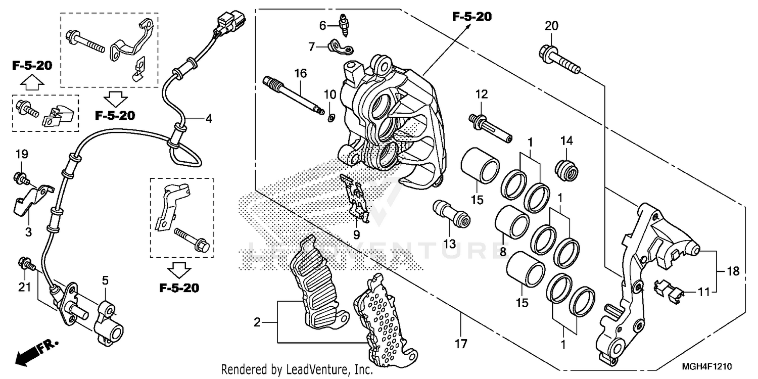 RIGHT FRONT BRAKE CALIPER