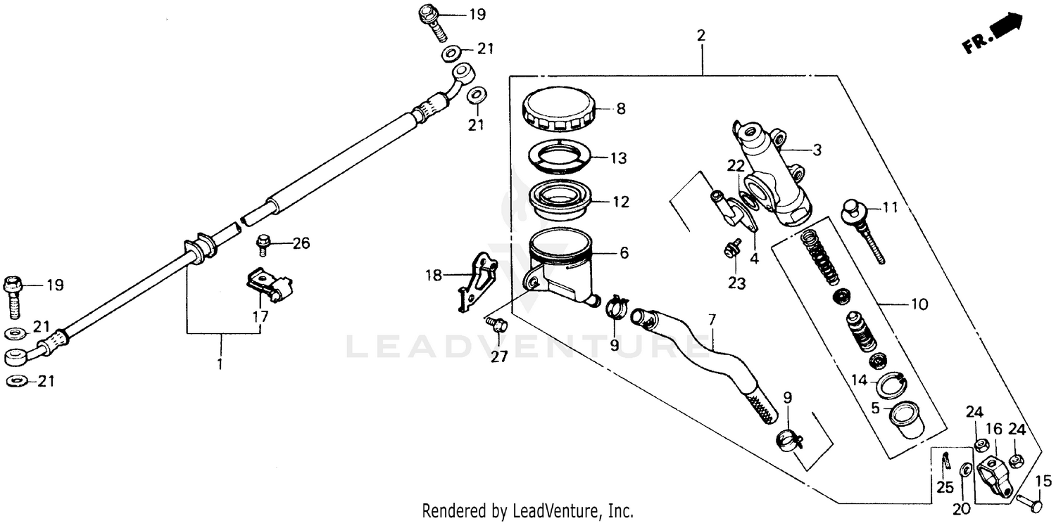 REAR BRAKE MASTER CYLINDER