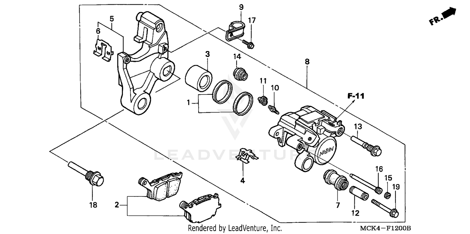REAR BRAKE CALIPER