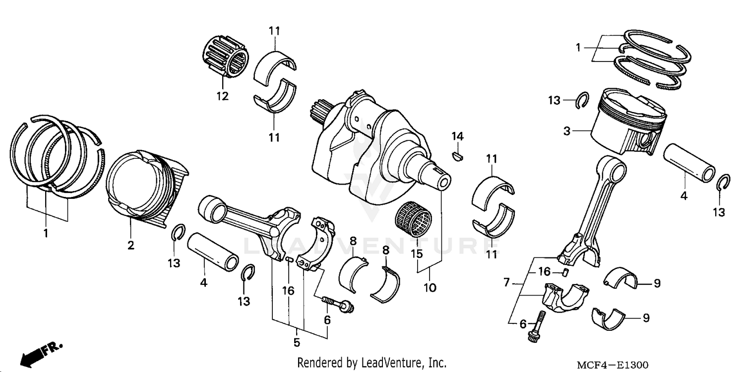 CRANKSHAFT + PISTON