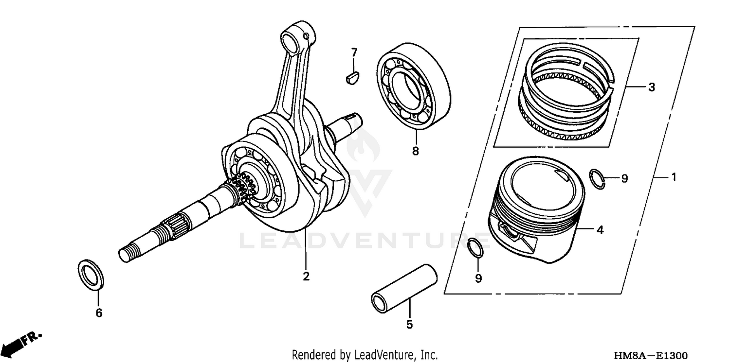 CRANKSHAFT + PISTON