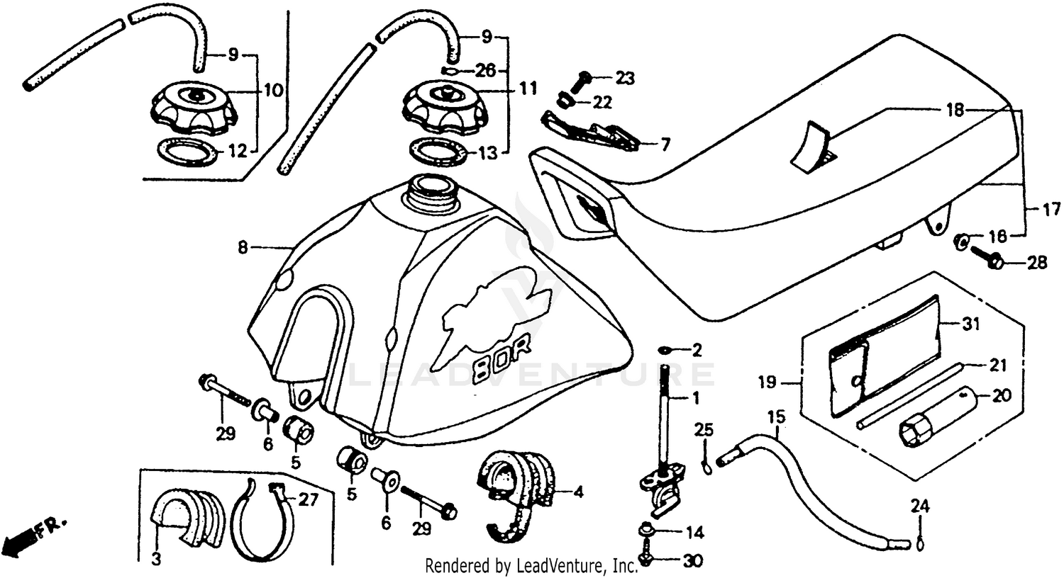 FUEL TANK + SEAT