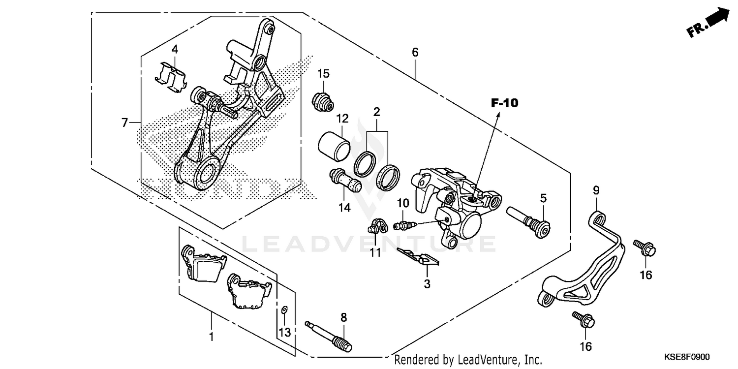 REAR BRAKE CALIPER