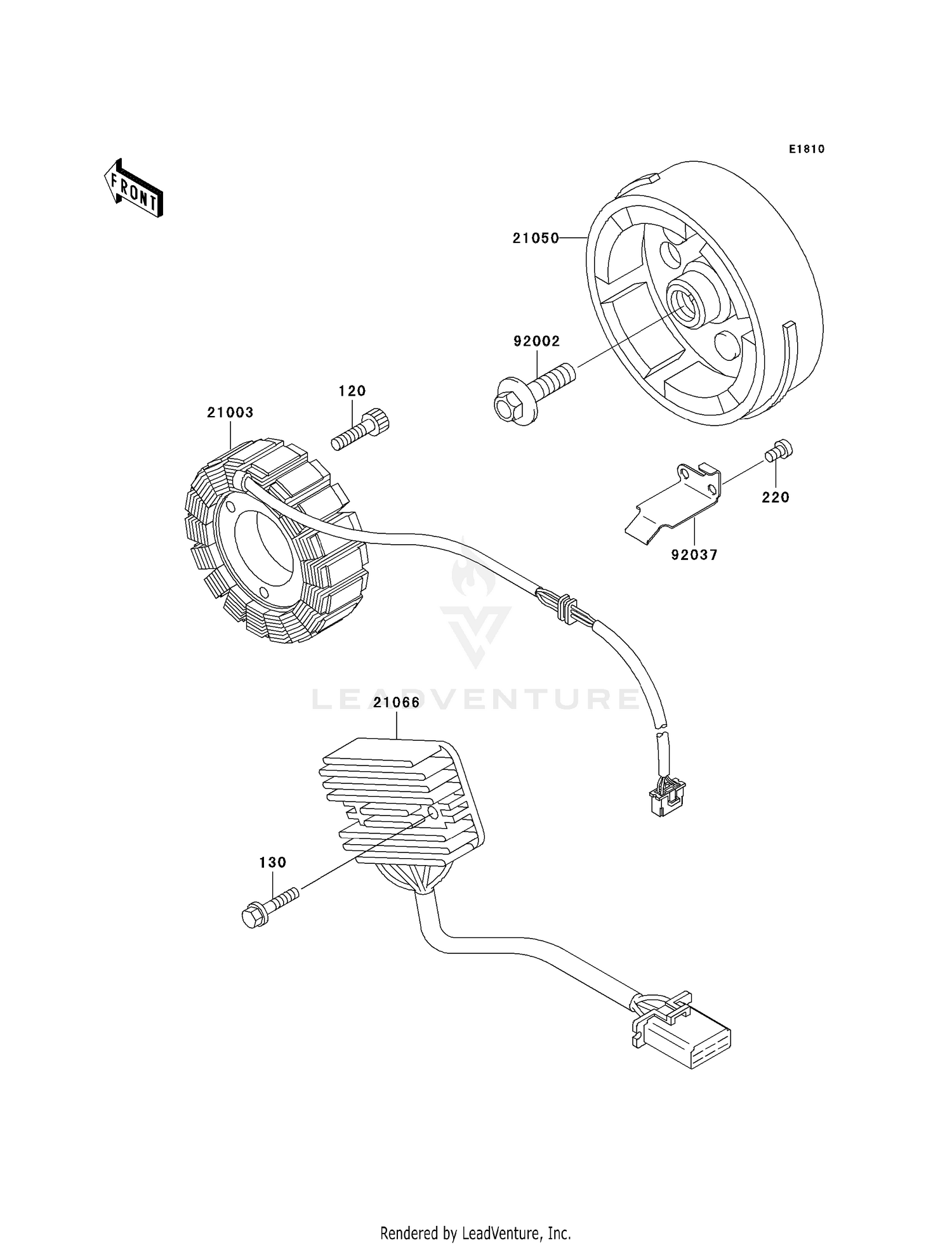 KNUCKLE + FRONT BRAKE PANEL