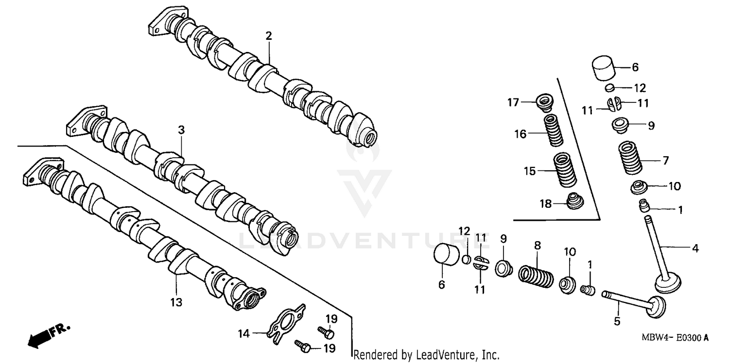 CAMSHAFT + VALVE