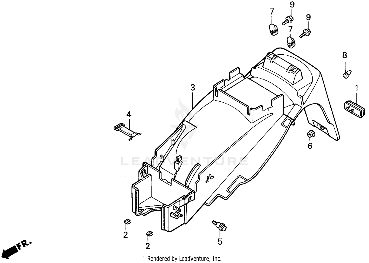 REAR FENDER 90-93