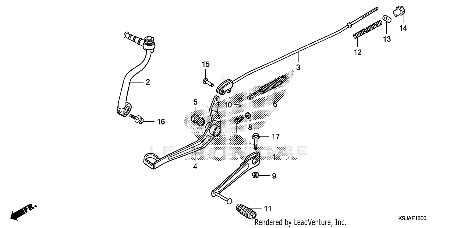 KICK STARTER SPINDLE