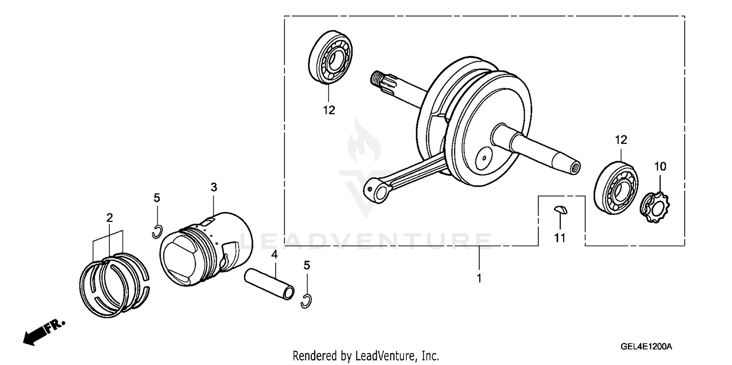 CRANKSHAFT + PISTON