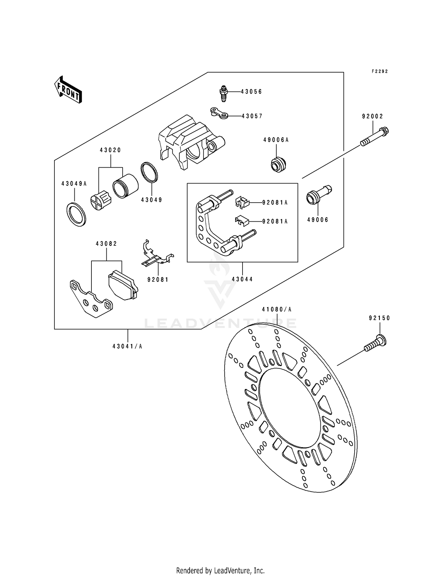 REAR BRAKE CALIPER