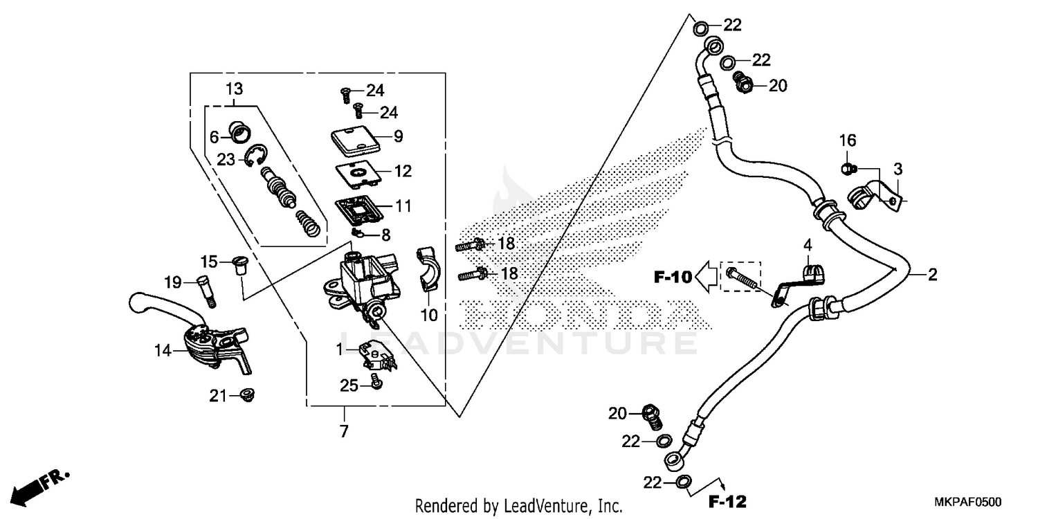 FRONT BRAKE MASTER       CYLINDER (1)
