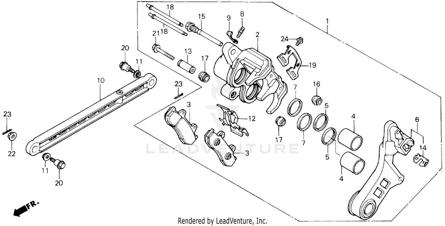 REAR BRAKE CALIPER